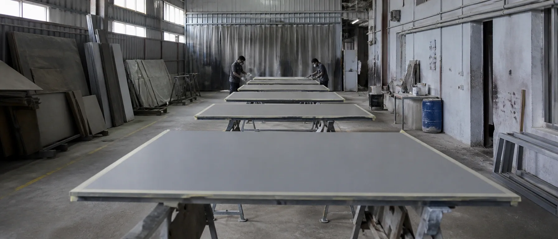 Wide view of the IBS signage manufacturing facility in Mumbai