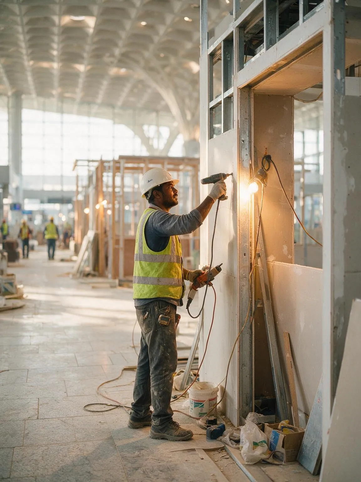 Airport Fit-Outs in progress, executed by the IBS in-house site team