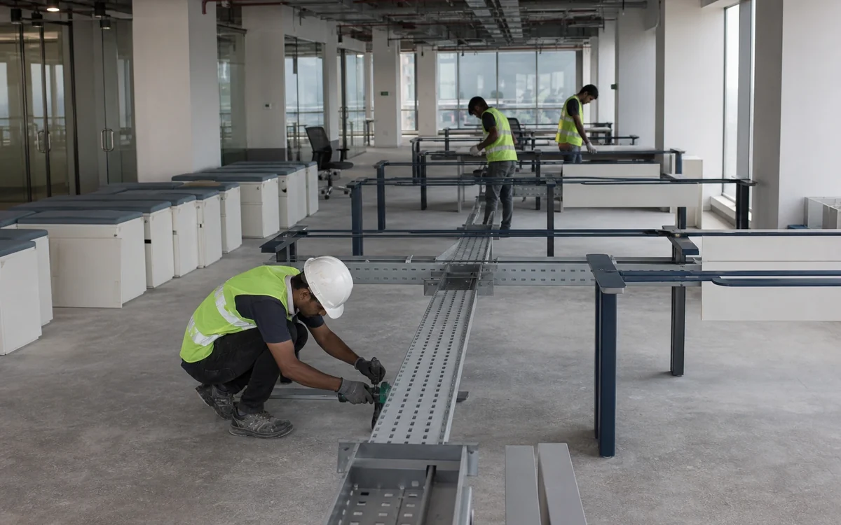 Furniture Fit-Outs in progress, executed by the IBS in-house site team