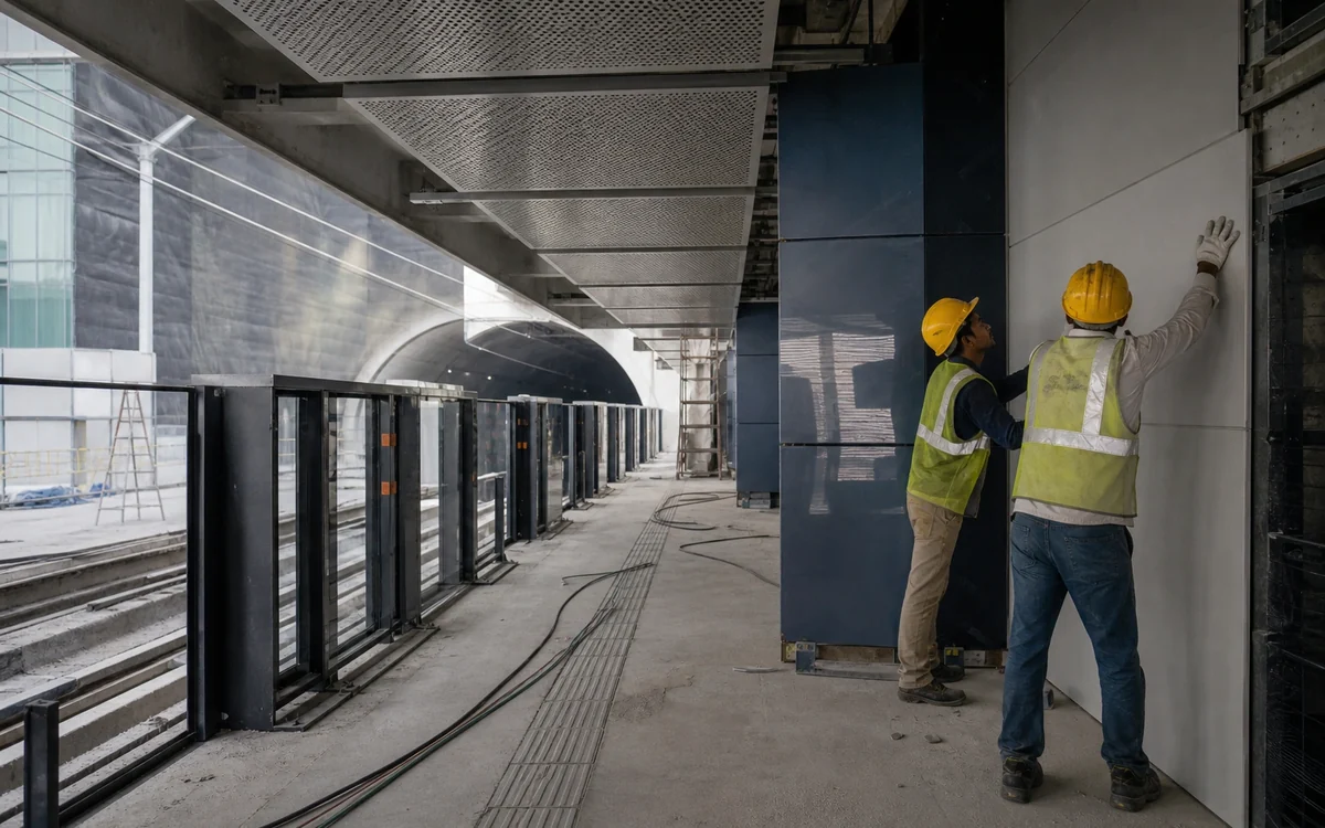 Metro & Railway Station Fit-Outs in progress, executed by the IBS in-house site team