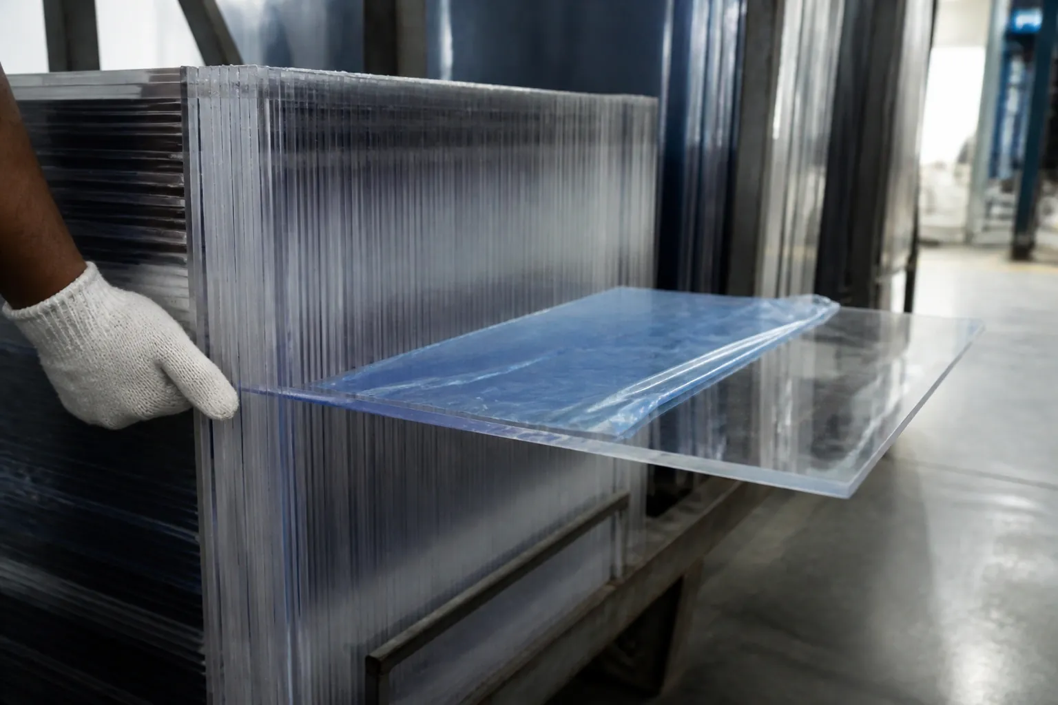 Finished acrylic sign boards checked at the IBS facility before dispatch