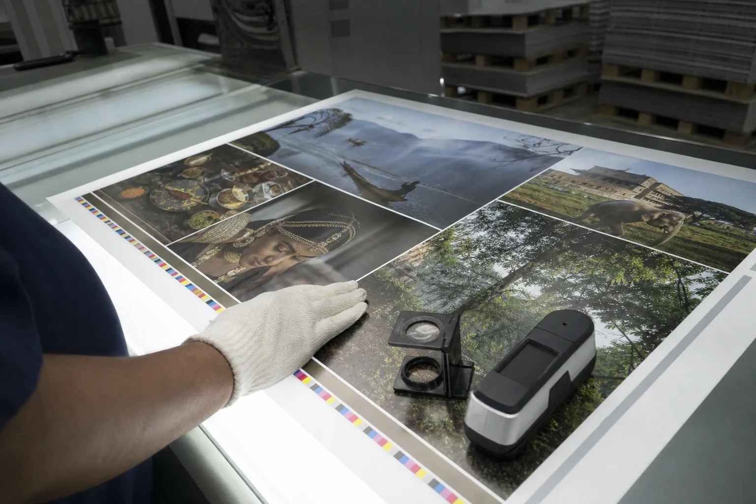Finished brochure printing checked at the IBS facility before dispatch