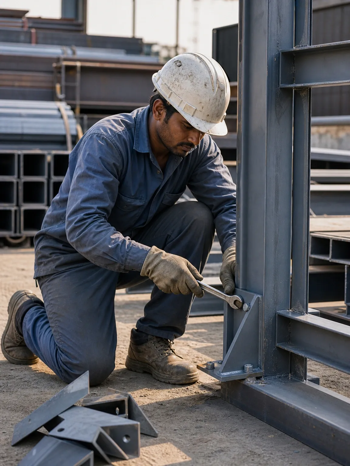 Hoarding Fabrication being assembled at the IBS manufacturing facility in Mumbai
