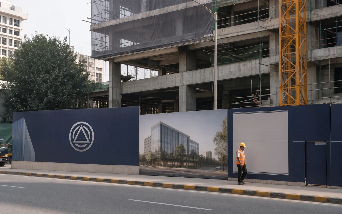 Construction-Site Hoardings & Barricades: Hoarding Fabrication, Impulse Branding Solutions