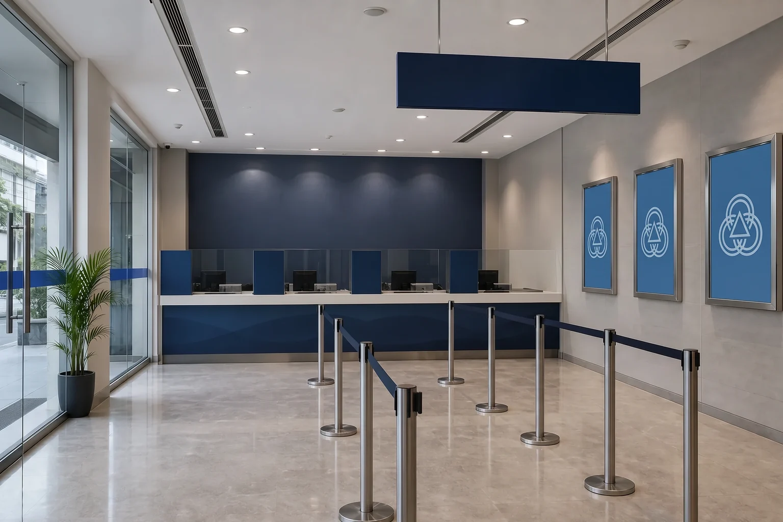 Completed in-branch graphics: bfsi & retail rollouts installed at a commercial site in India