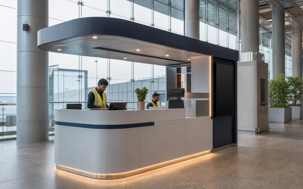 Aviation: Retail & information kiosks: Kiosk Building & Branding, Impulse Branding Solutions