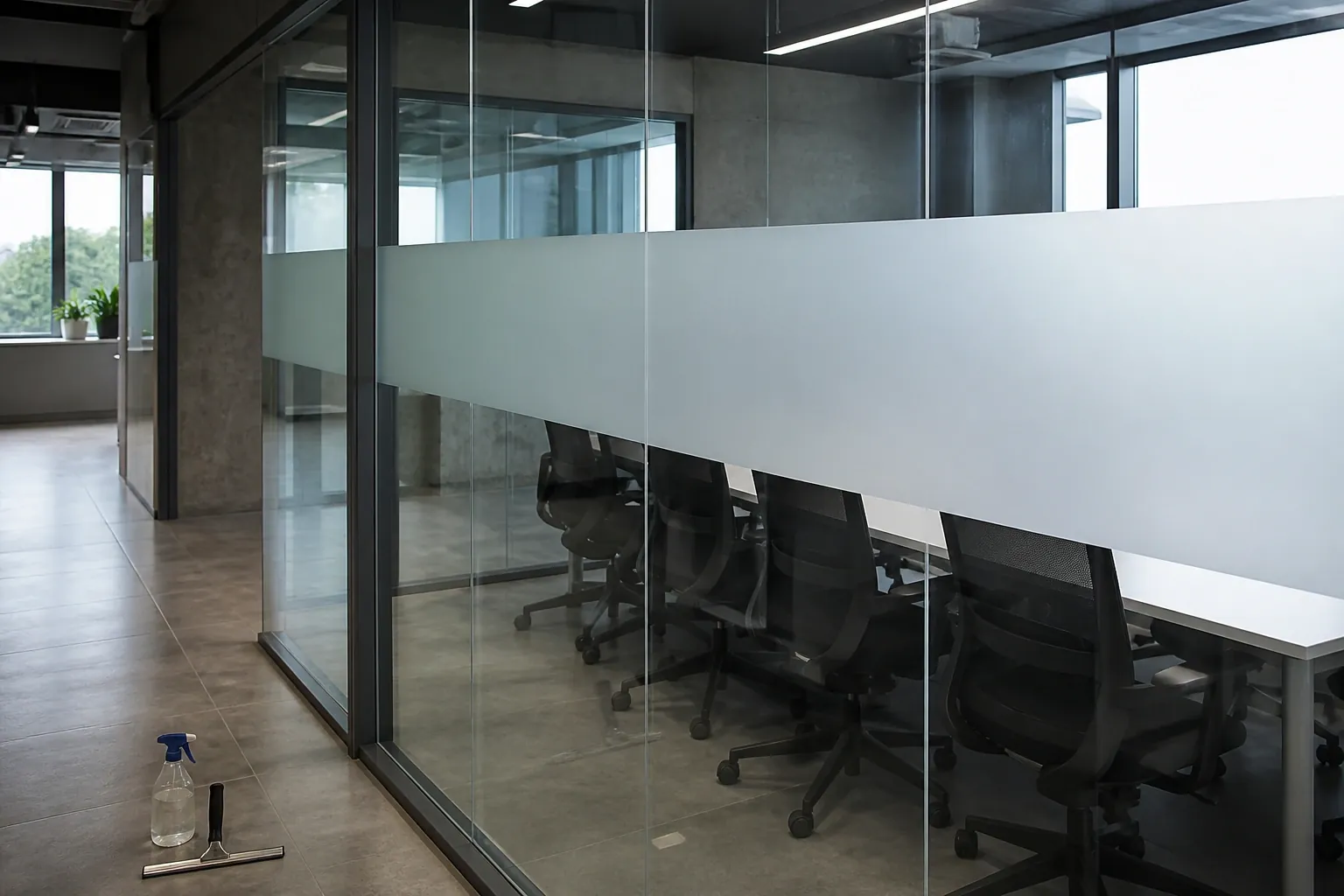 Finished office signage checked at the IBS facility before dispatch