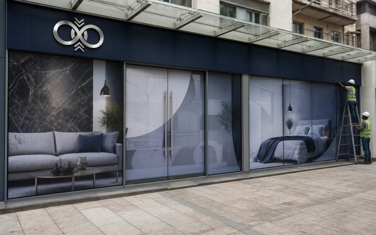 Shopfront Glass Doors & Windows: One-Way Vision Stickers, Impulse Branding Solutions