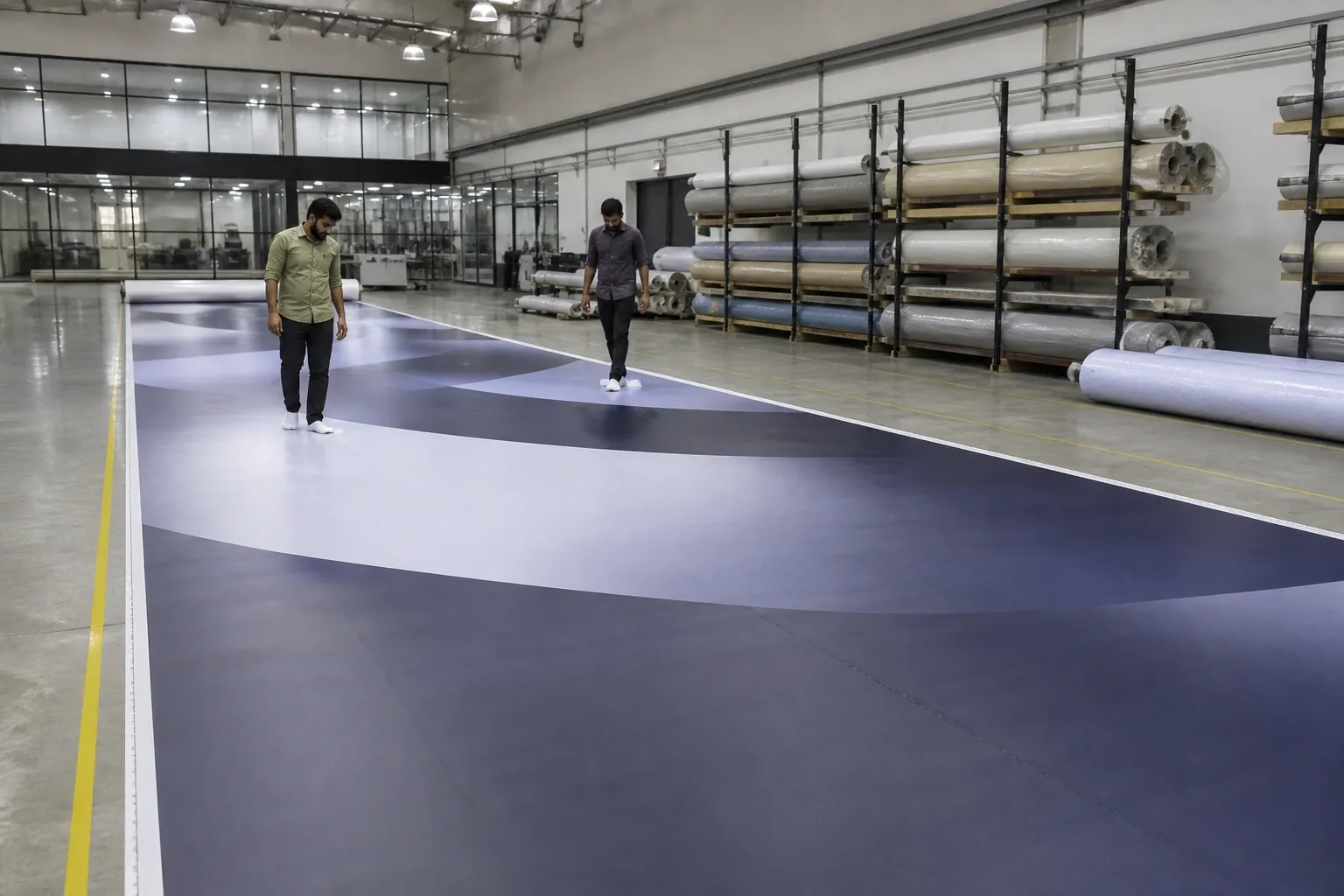 Finished wide format printing checked at the IBS facility before dispatch